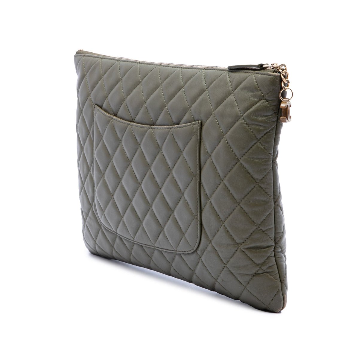 Chanel Large Quilted Lambskin Cuba La Habana O Case Clutch