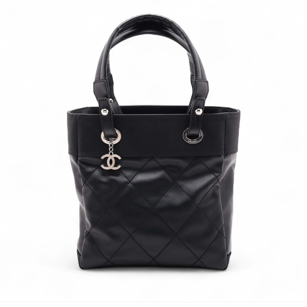 Chanel Small Quilted Coated Canvas Paris Biarritz Tote