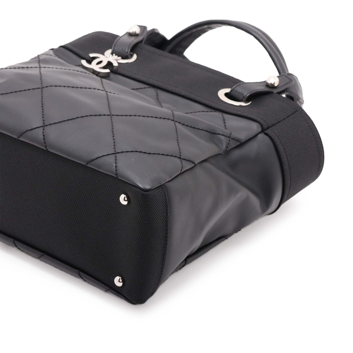 Chanel Small Quilted Coated Canvas Paris Biarritz Tote