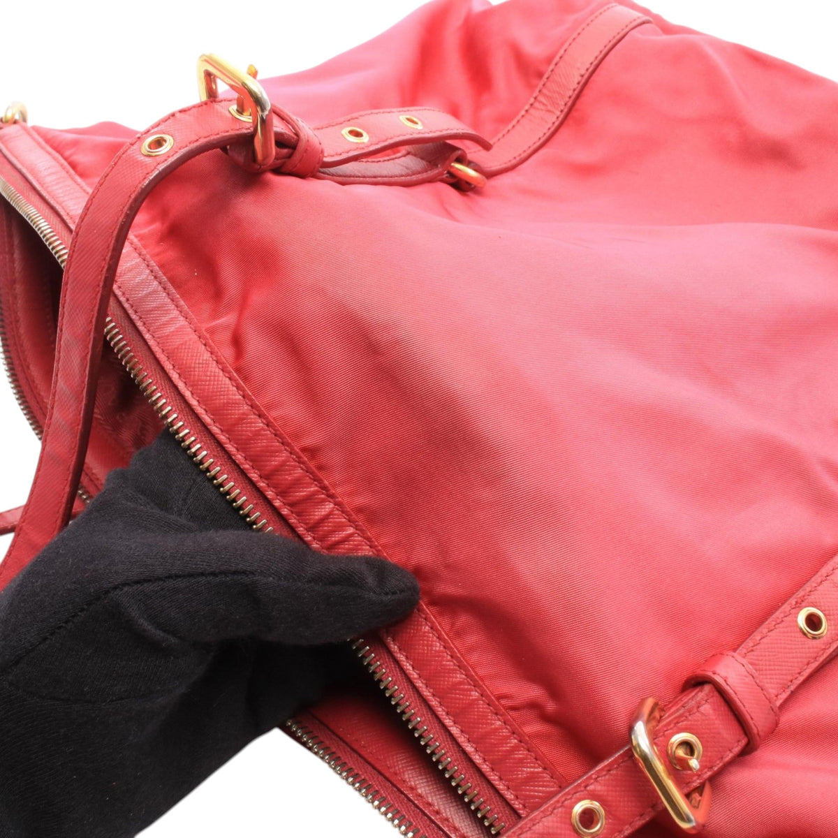 Prada Tessuto Shoulder Bag — Pink