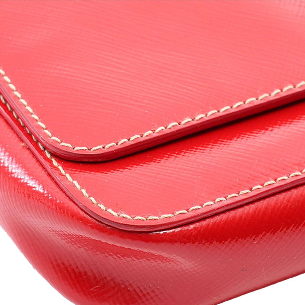 Prada Saffiano Vernice Crossbody — Red