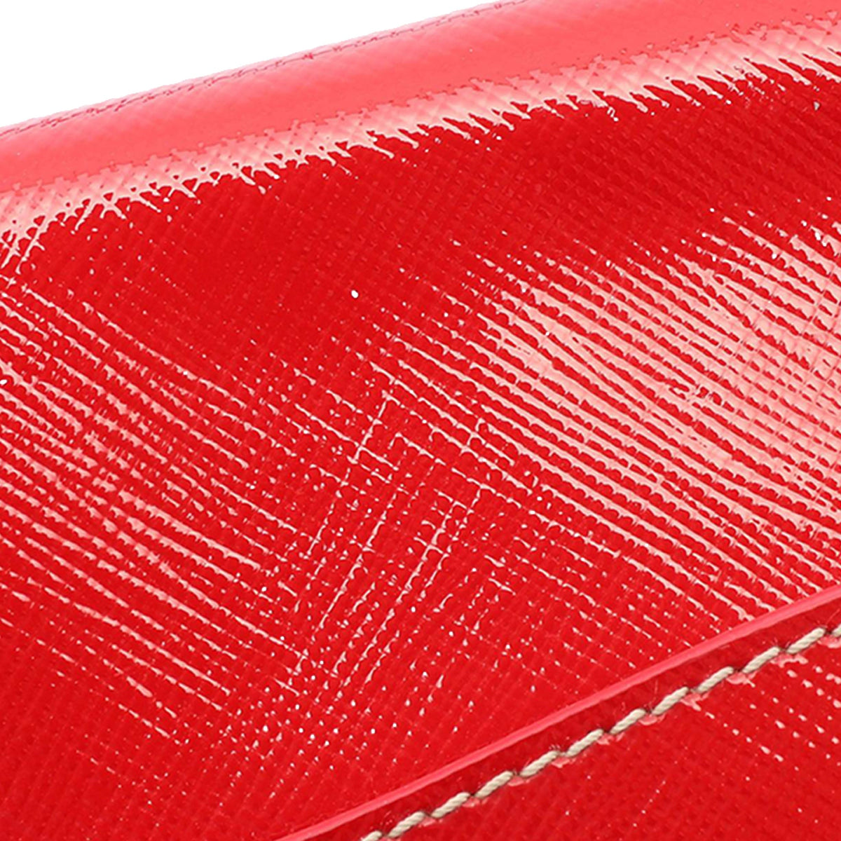 Prada Saffiano Vernice Crossbody — Red