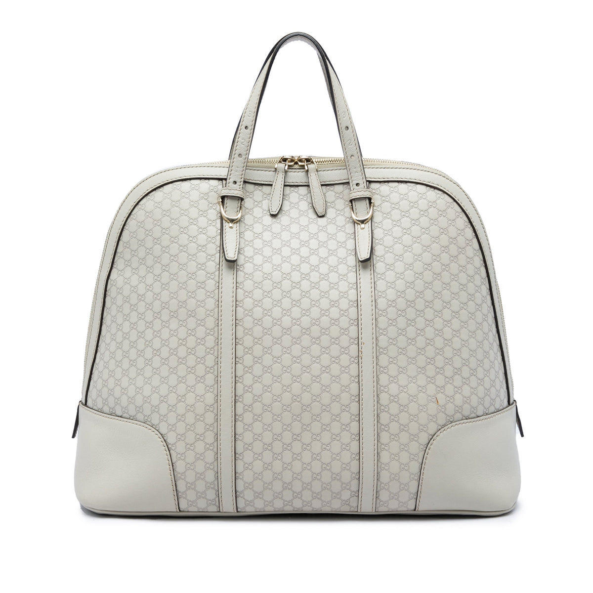 Gucci Large Microguccissima Nice Dome Top Handle Bag — White