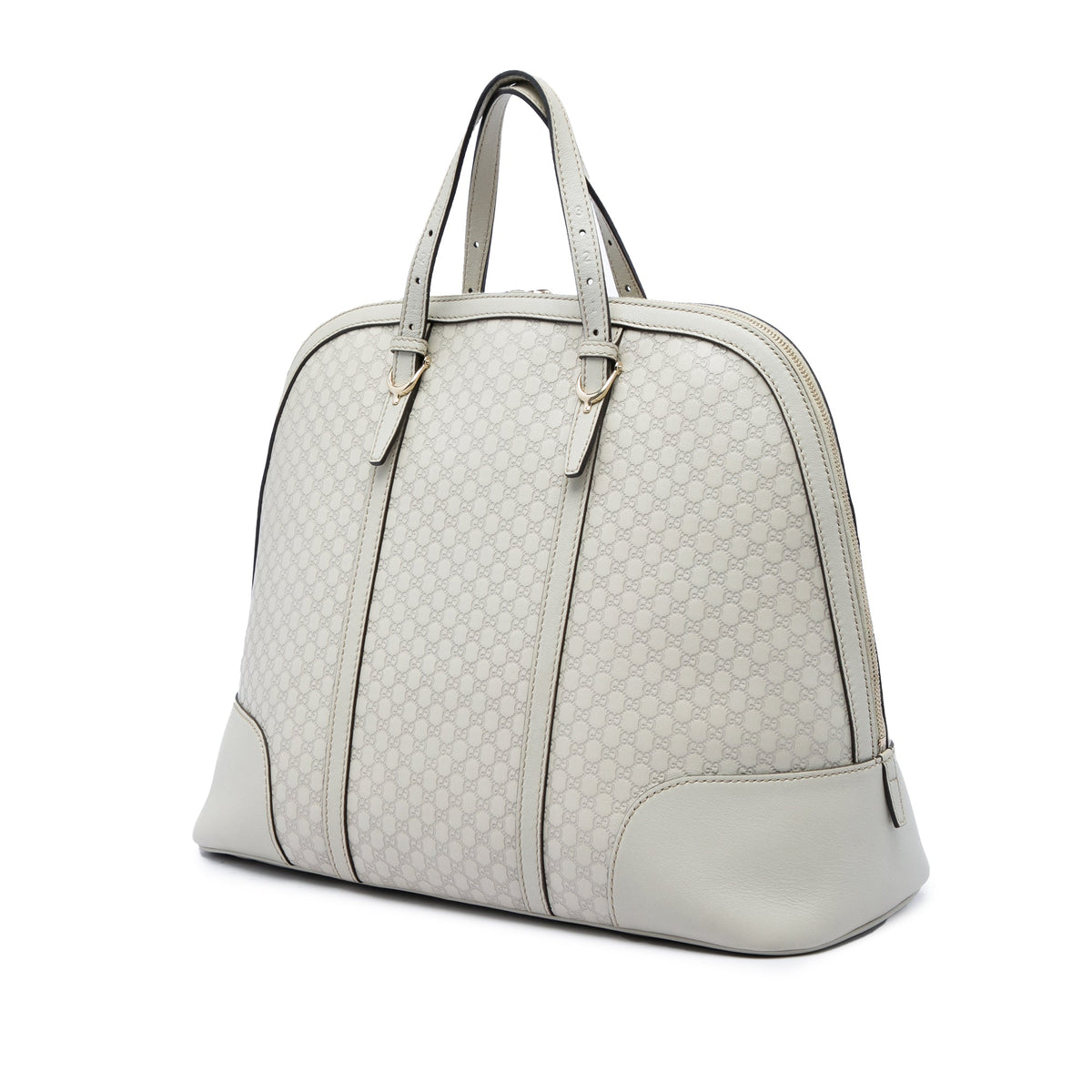 Gucci Large Microguccissima Nice Dome Top Handle Bag — White