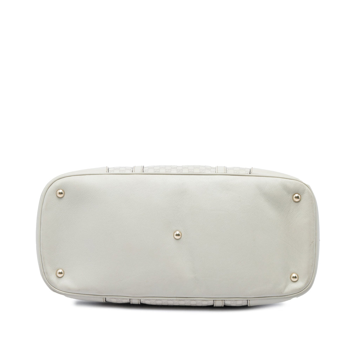 Gucci Large Microguccissima Nice Dome Top Handle Bag — White