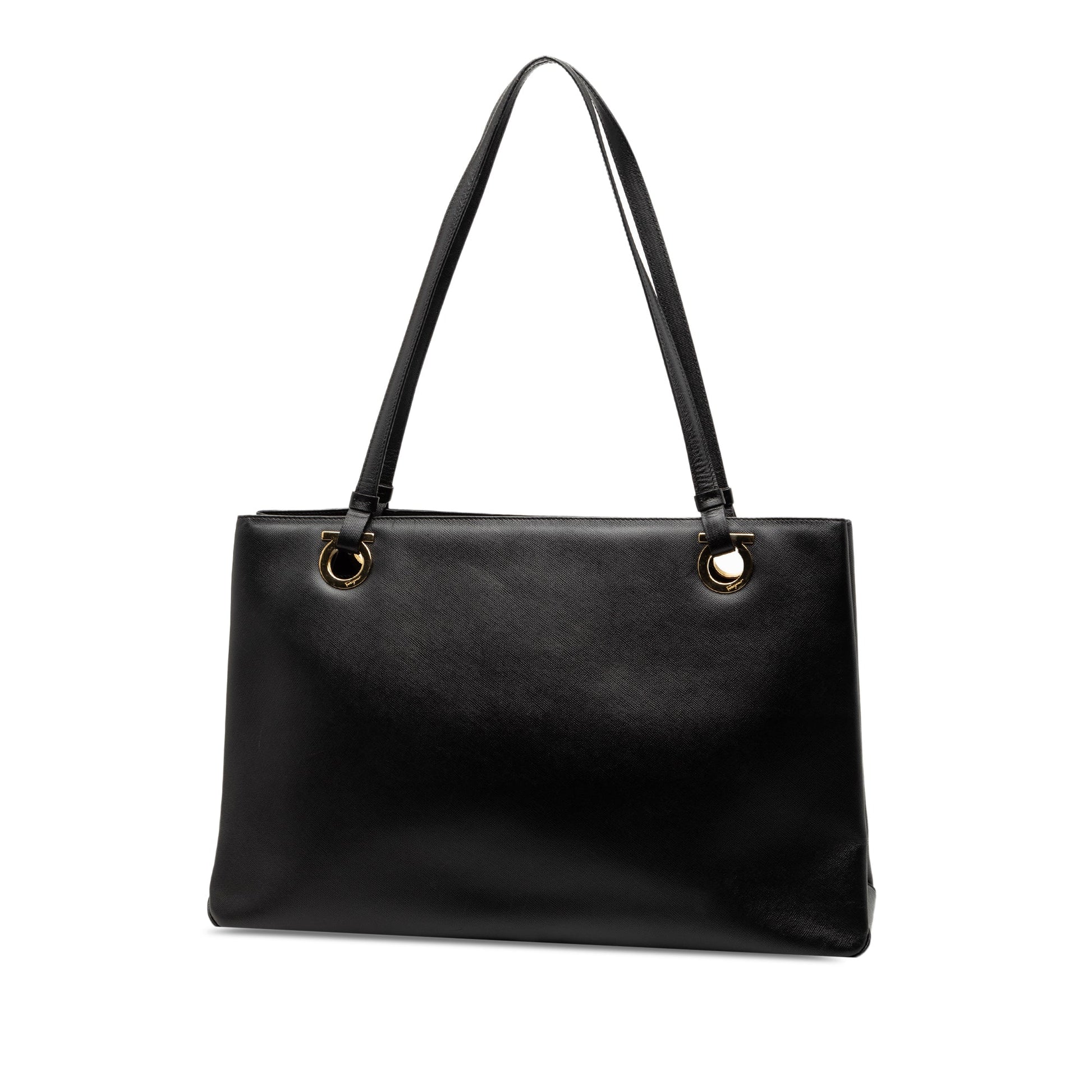 Ferragamo Leather Gancini Tote