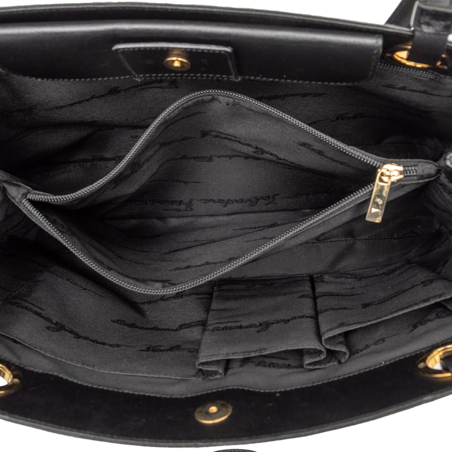 Ferragamo Leather Gancini Tote