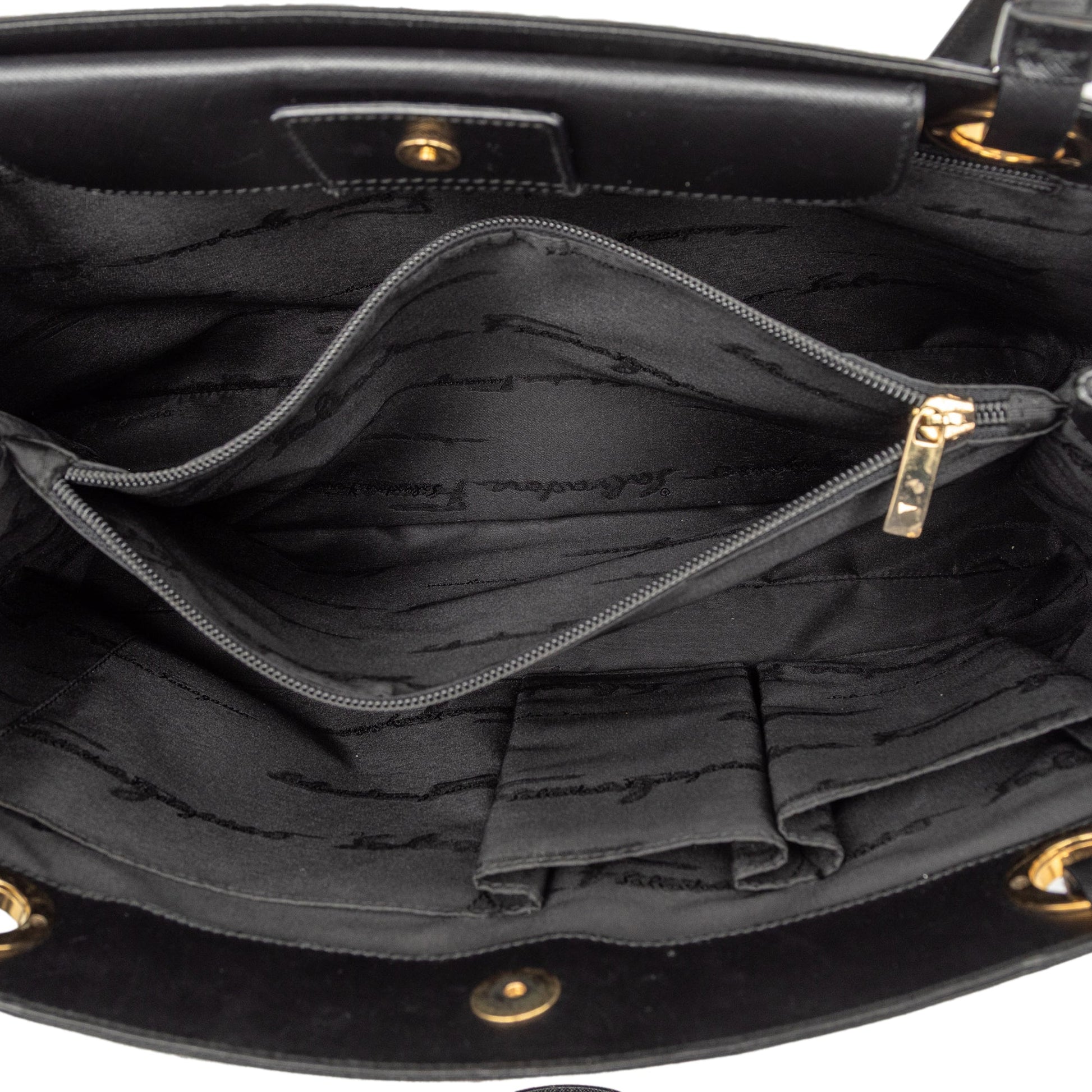 Ferragamo Leather Gancini Tote
