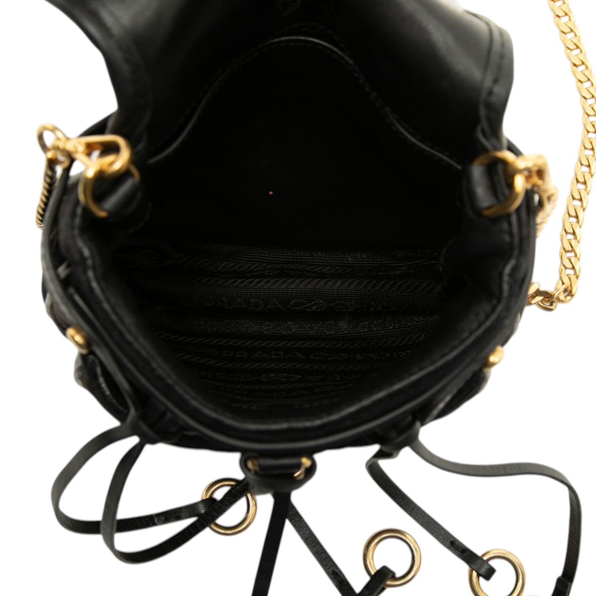 Prada Impuntu Velluto Corsaire Crossbody — Black