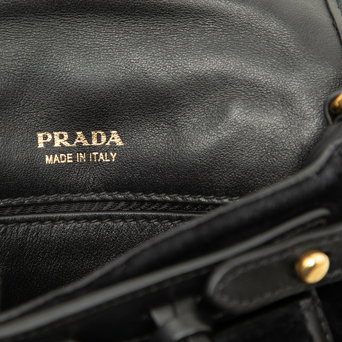 Prada Impuntu Velluto Corsaire Crossbody — Black