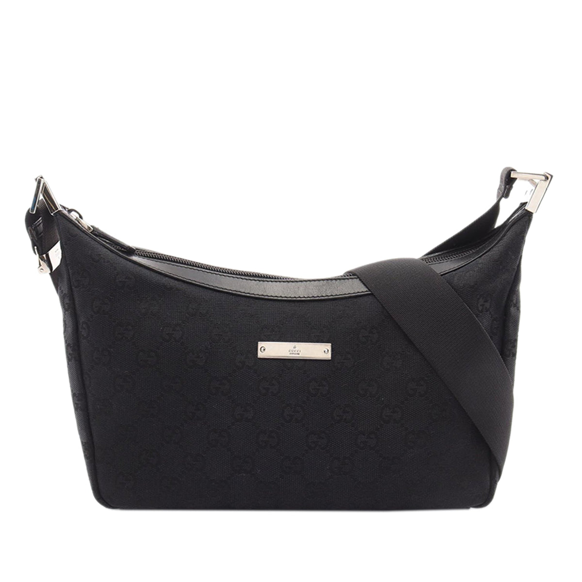 Gucci GG Canvas Crossbody Bag — Black