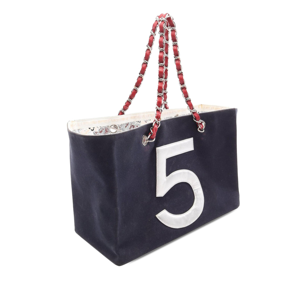 Chanel No. 5 Shopping Tote Bag — Blue