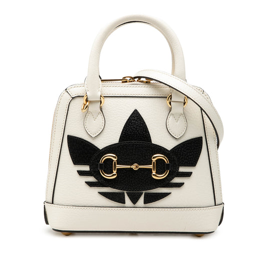 Gucci Adidas Mini Leather Horsebit 1955 Top Handle Bag