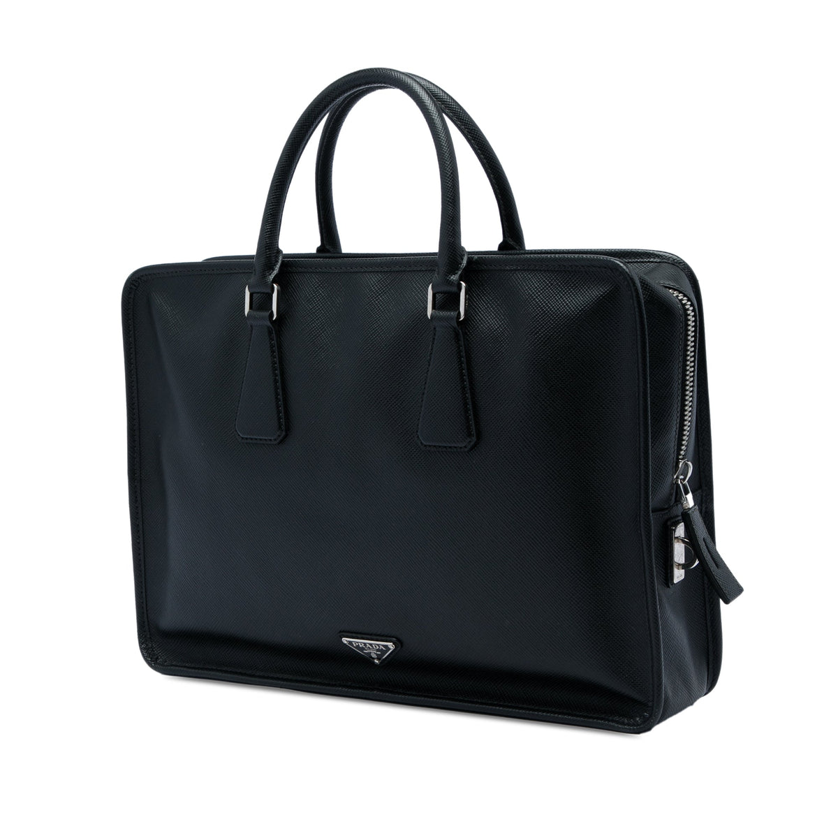 Prada Saffiano Business Bag — Black