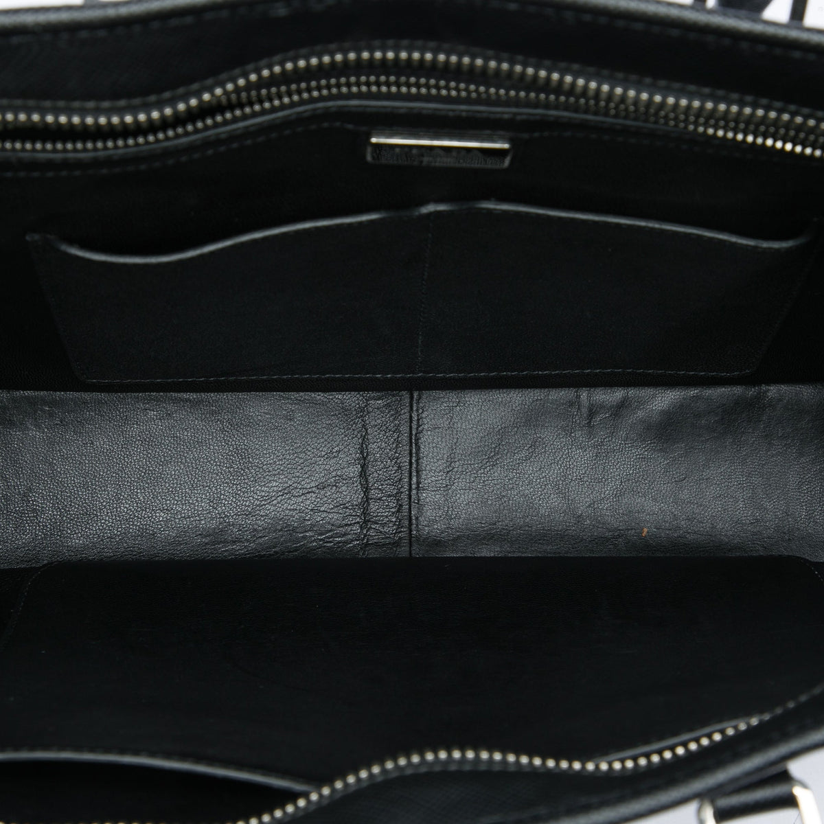 Prada Saffiano Business Bag — Black