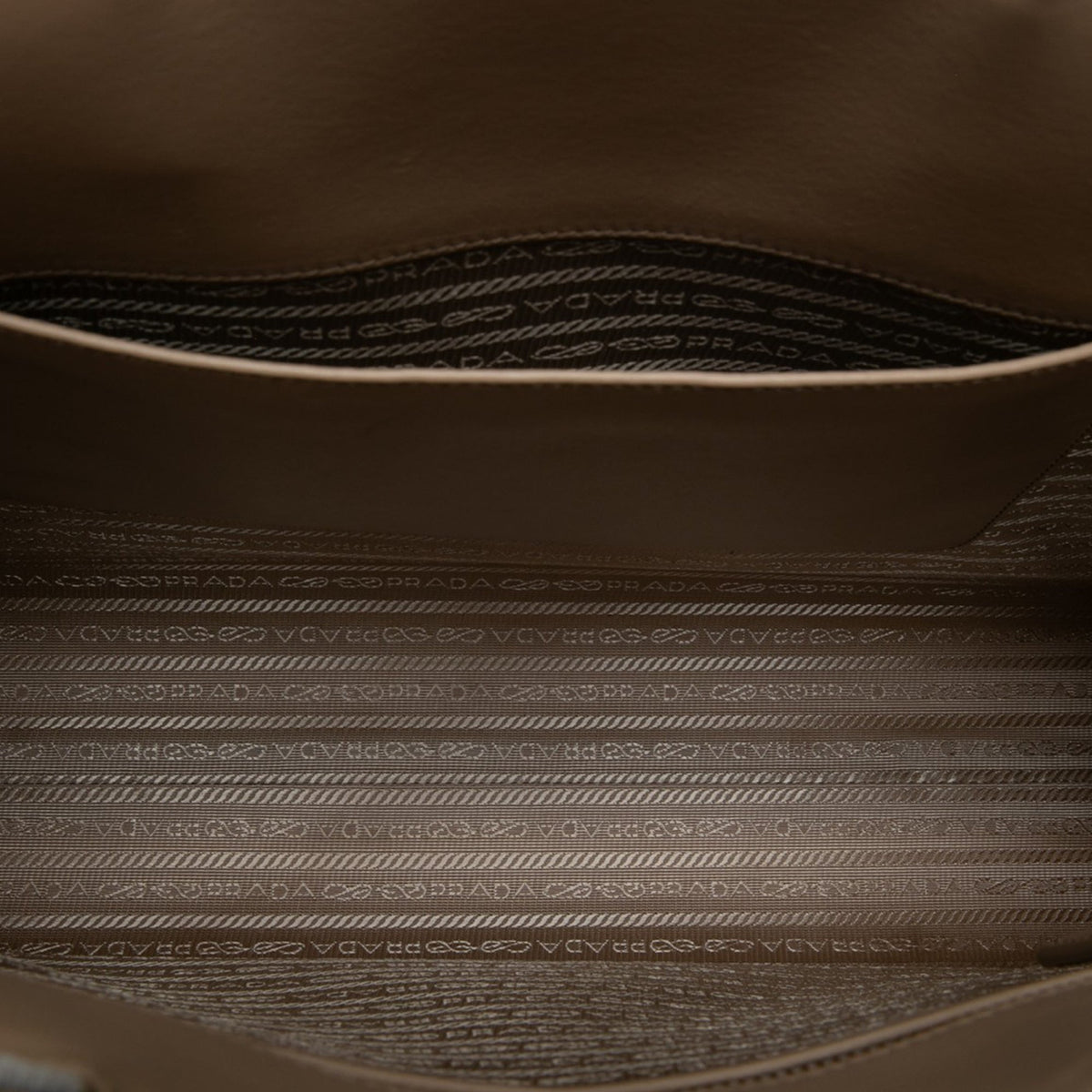 Prada Large Triangolo Jacquard Symbole Tote — Beige