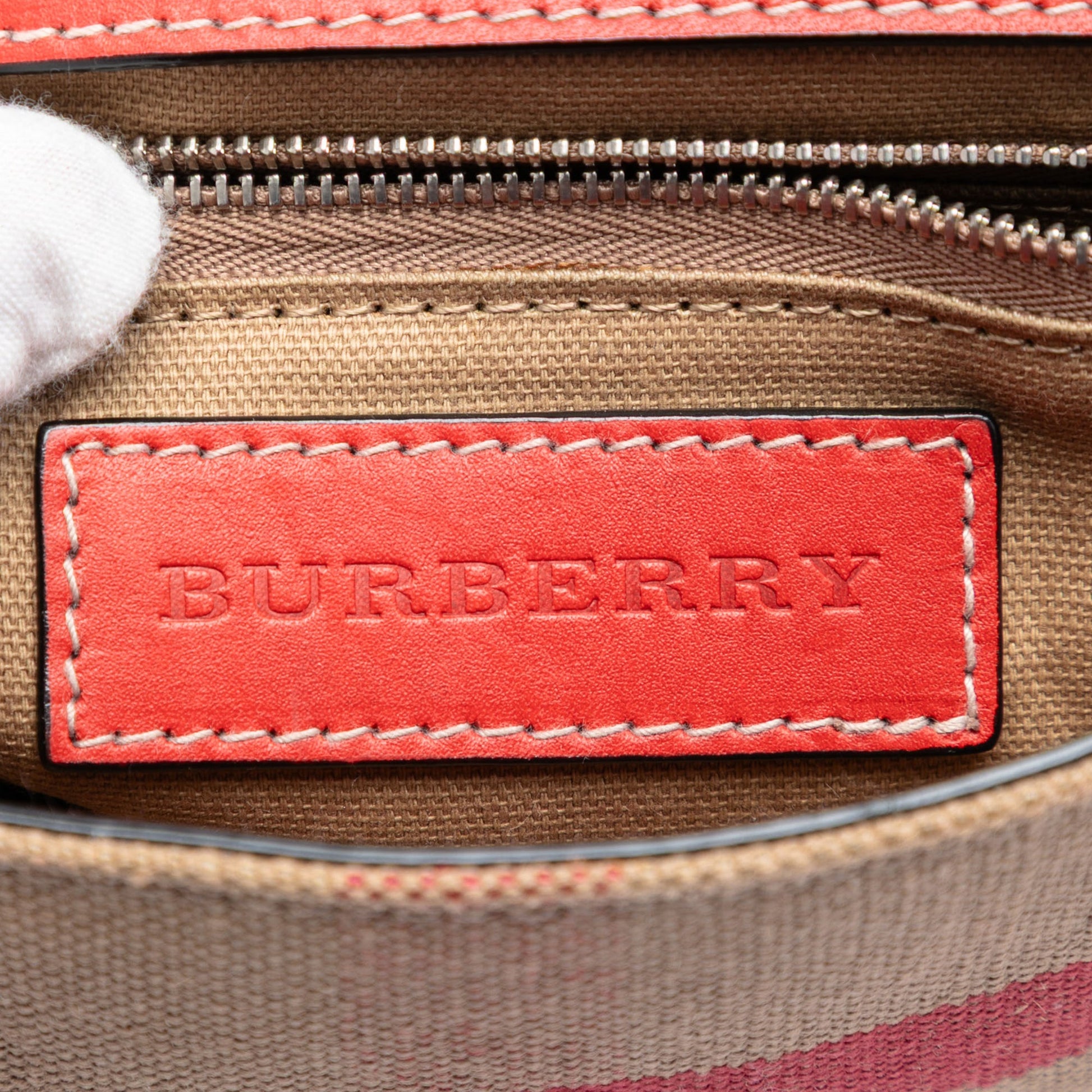 Burberry Leather and House Check Canvas Henham Crossbody