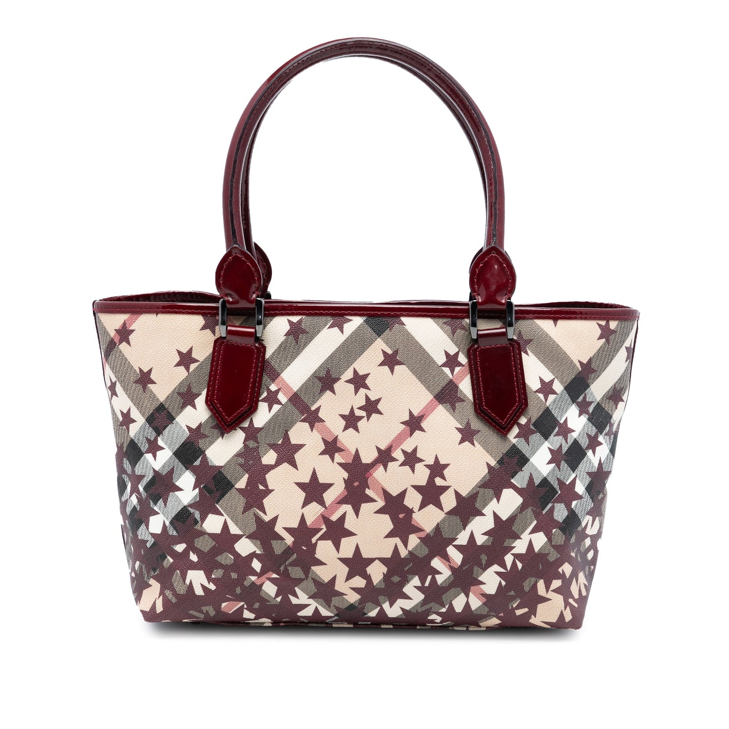 Burberry Medium Supernova Check Coated Canvas Star Nickie Tote