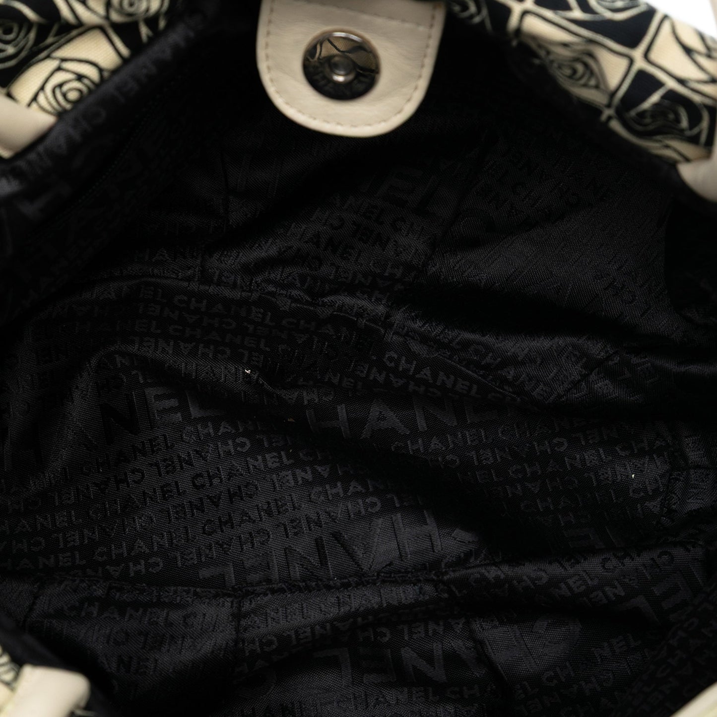 Chanel Camellia Canvas Coco Ball Tote
