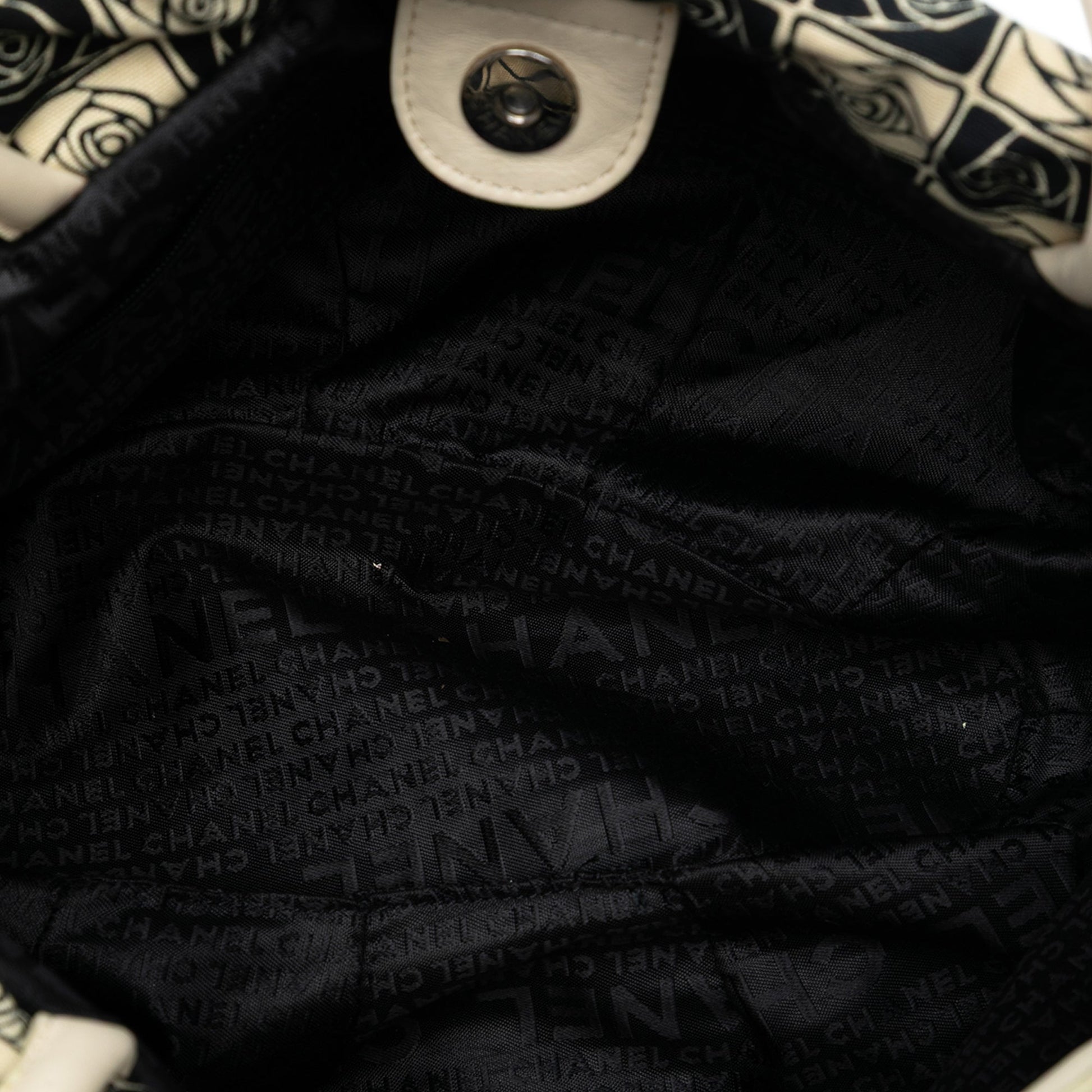 Chanel Camellia Canvas Coco Ball Tote