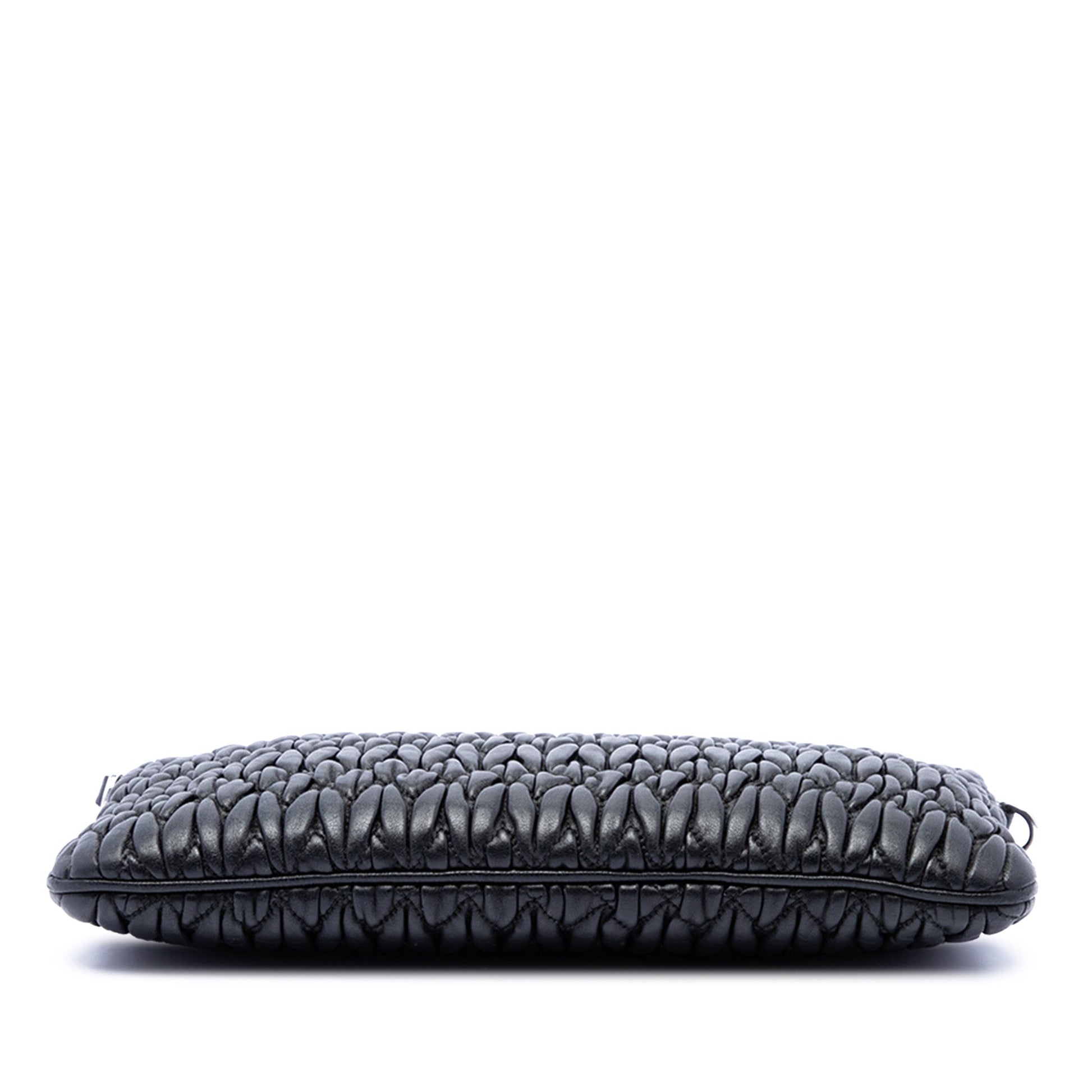 Miu Miu Matelasse Nappa Frame Clutch with Strap