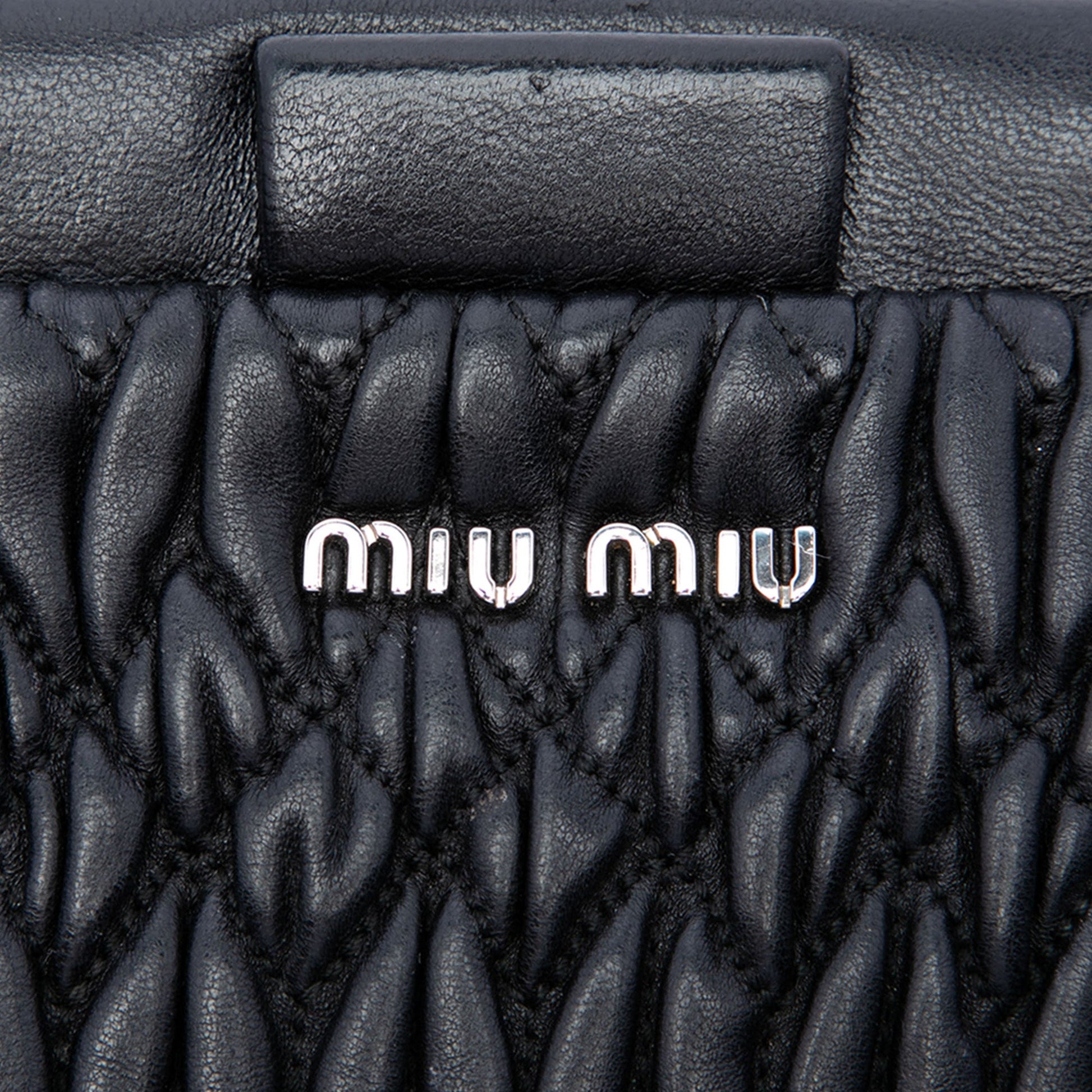 Miu Miu Matelasse Nappa Frame Clutch with Strap