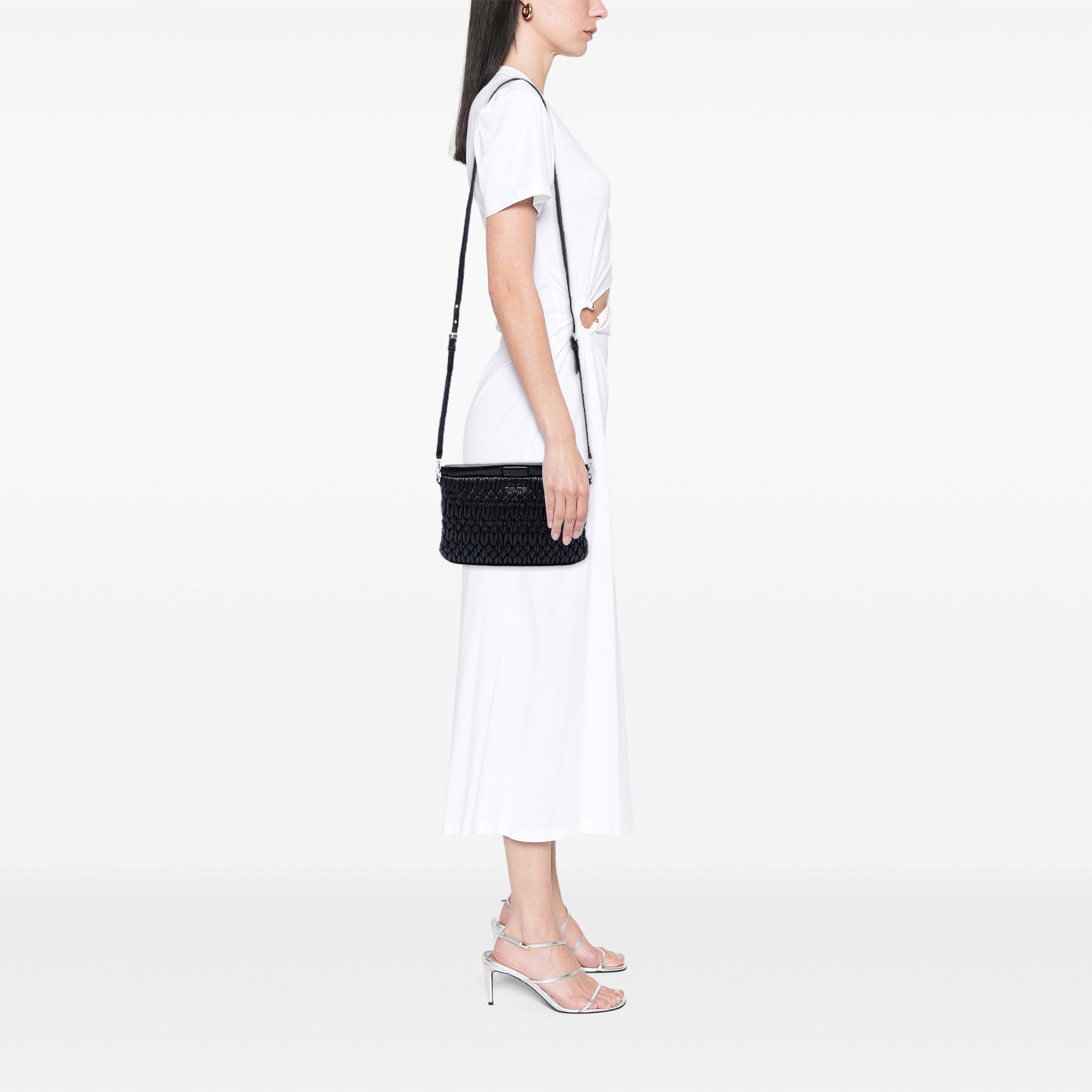 Miu Miu Matelasse Nappa Frame Clutch with Strap