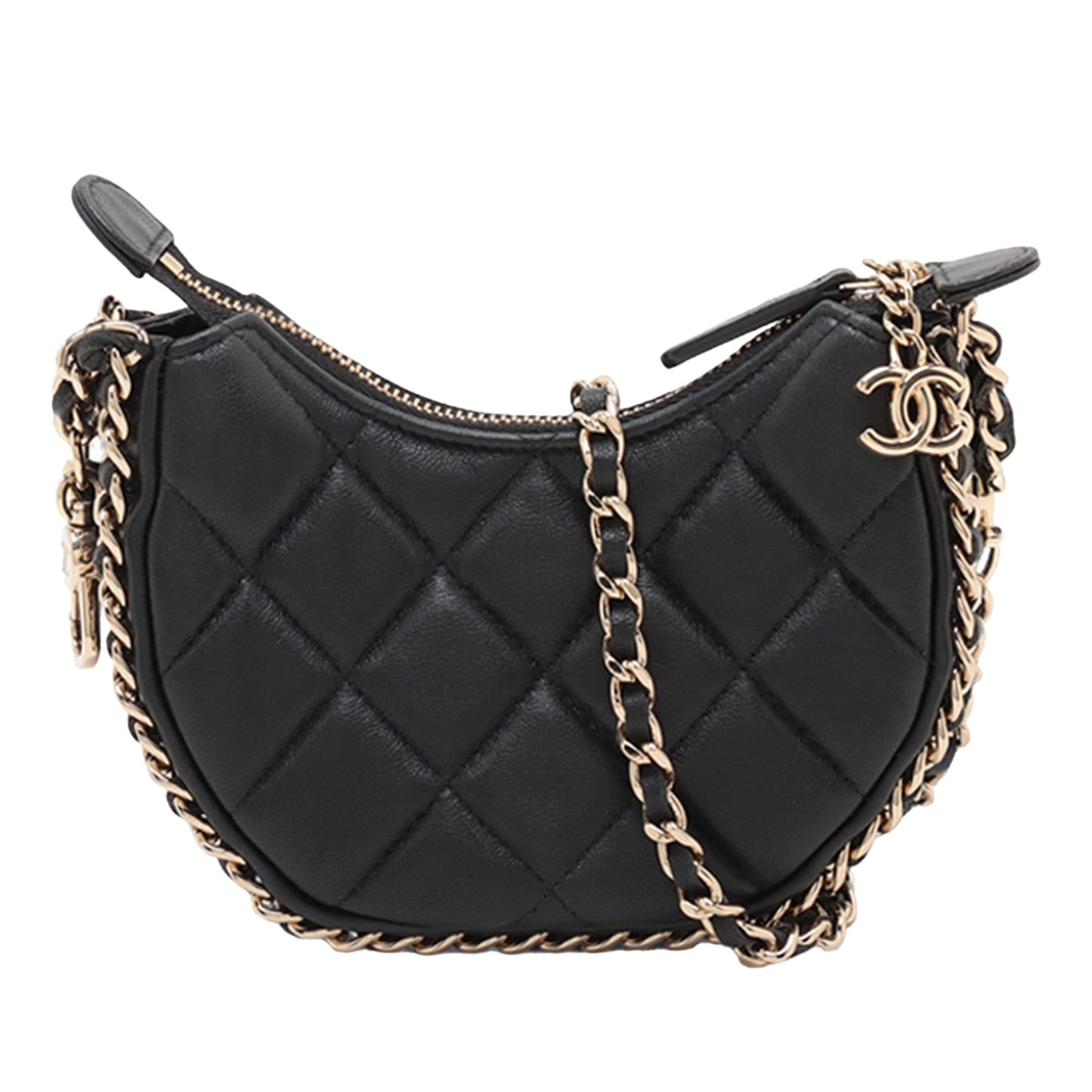 Chanel Mini Quilted Lambskin Chain Around Hook Hobo