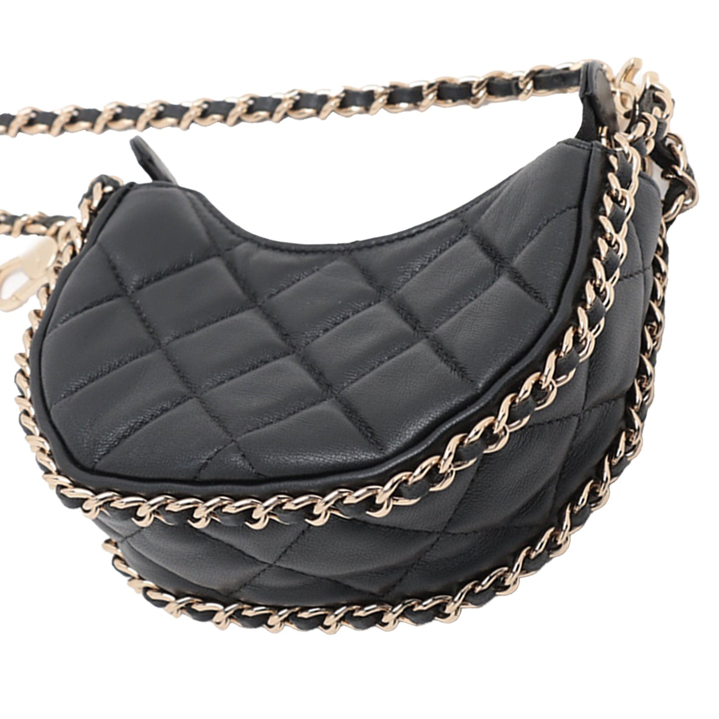 Chanel Mini Quilted Lambskin Chain Around Hook Hobo