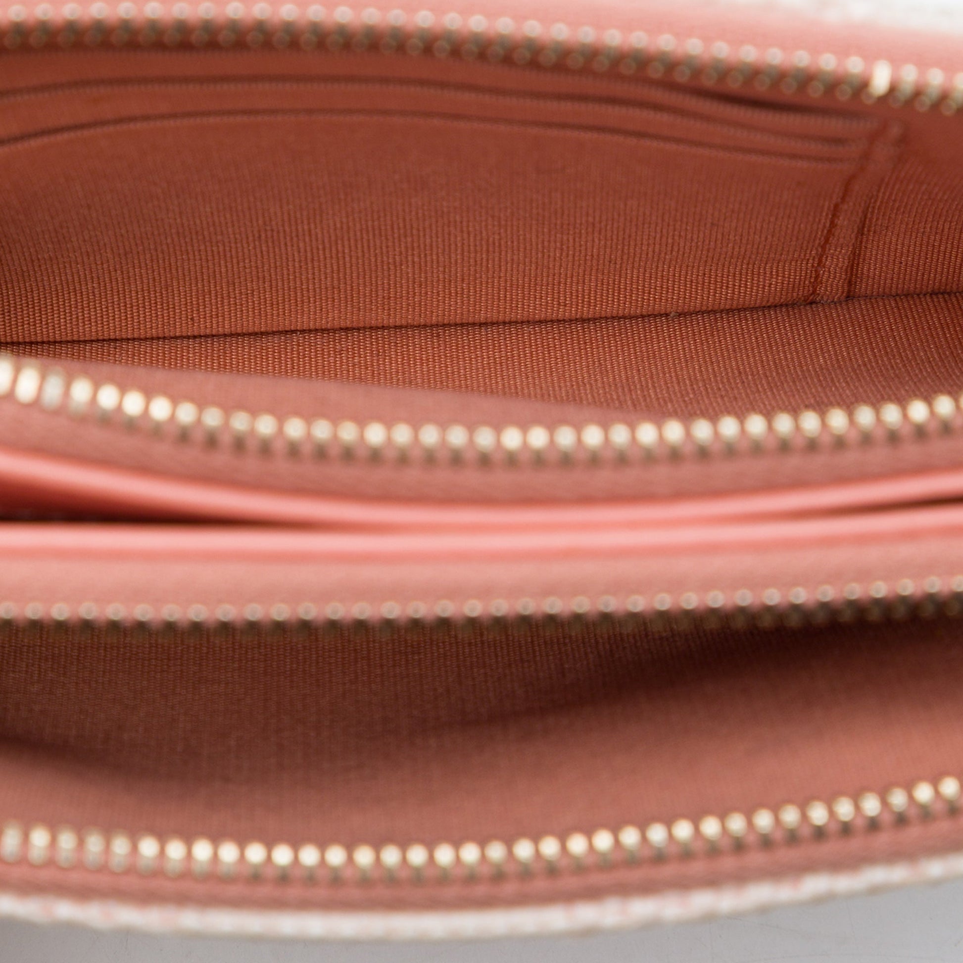 Chanel Raffia Deauville Double Zip Clutch with Chain