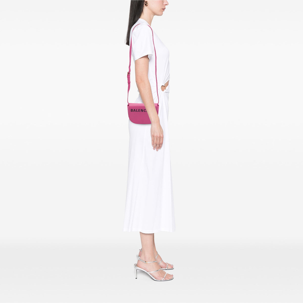 Balenciaga Grained Calfskin Logo Ville Day Crossbody XS