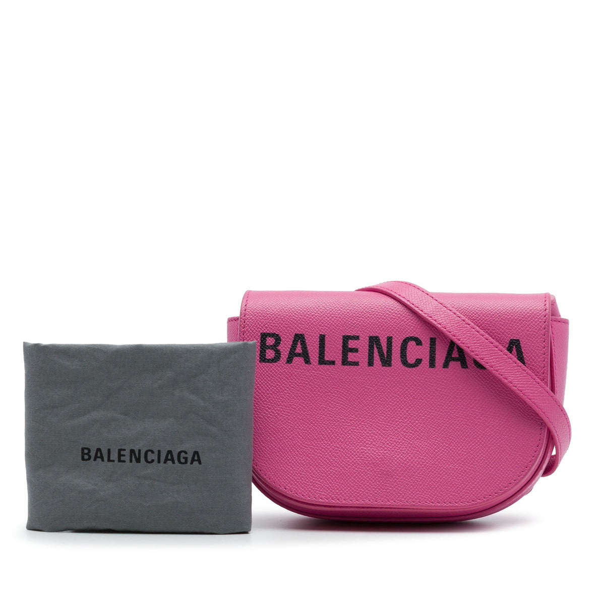 Balenciaga Grained Calfskin Logo Ville Day Crossbody XS