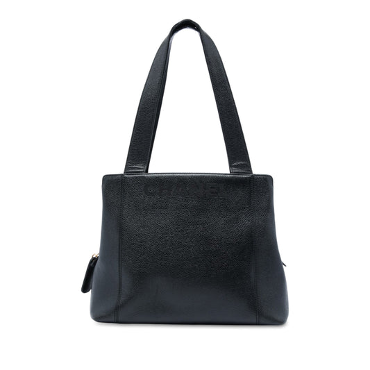 Chanel Caviar LAX Embroidered Logo Tote