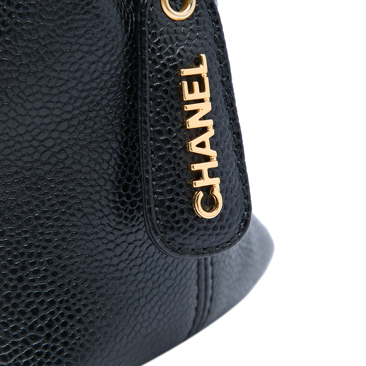Chanel Caviar LAX Embroidered Logo Tote
