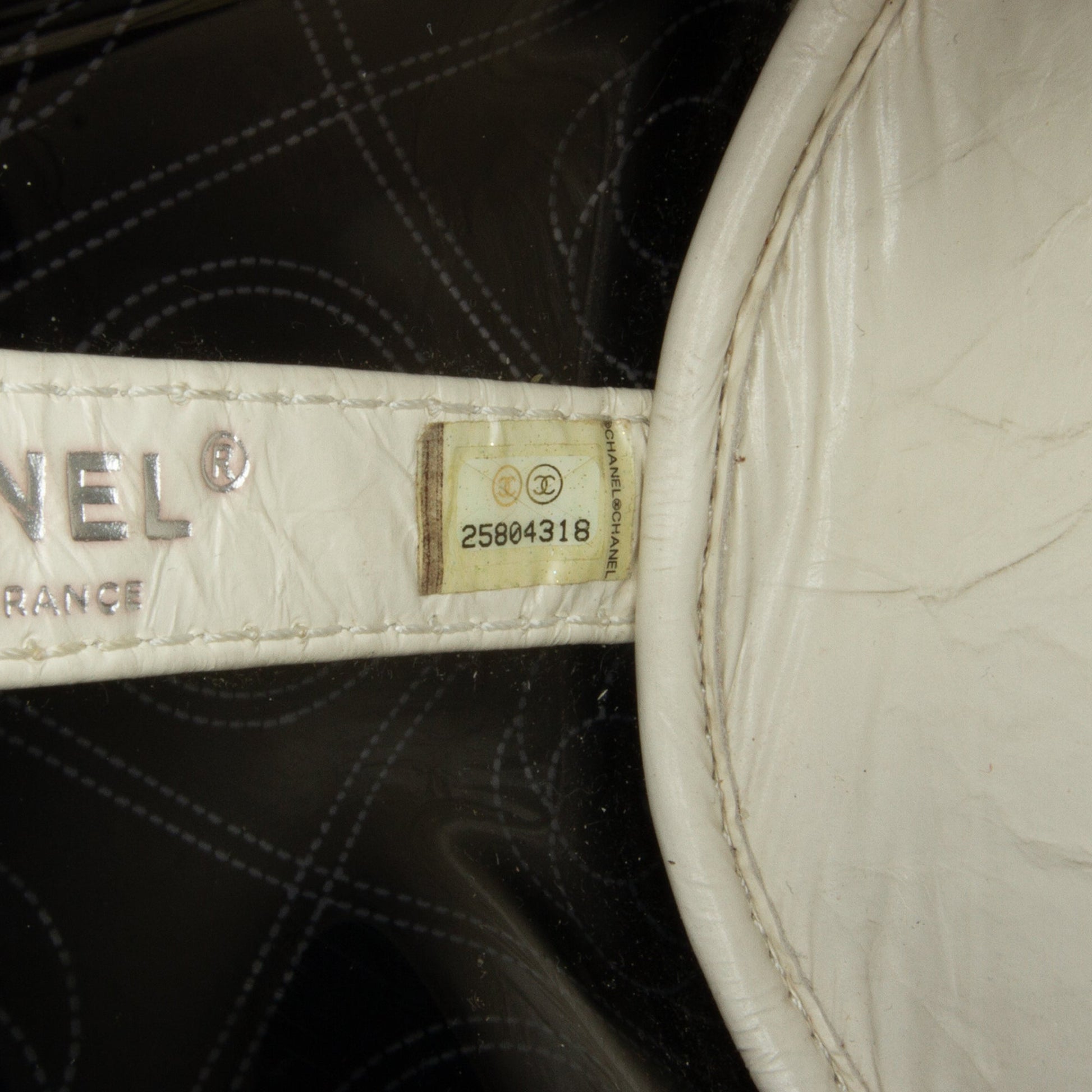Chanel Crumpled Calfskin PVC Camellia Bucket