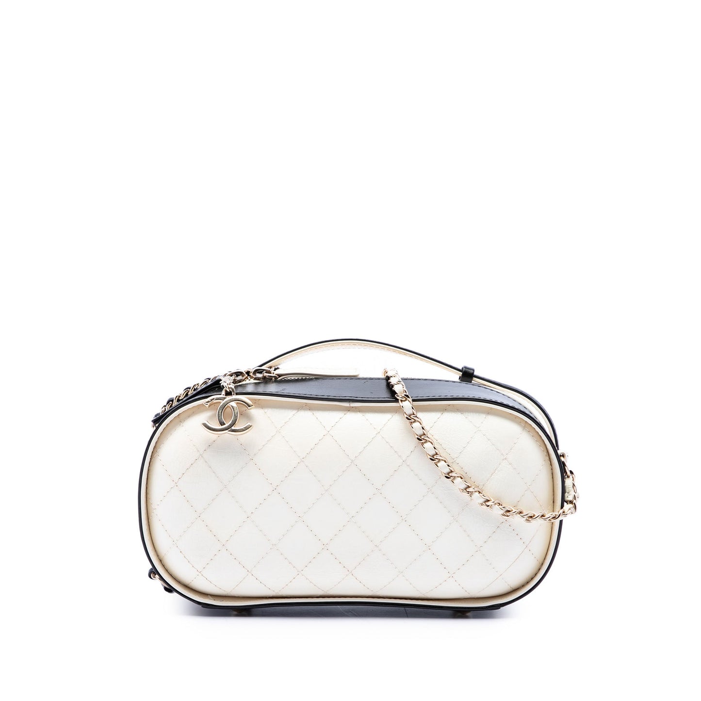 Chanel CC Quilted Crumpled Calfskin Vanity Case
