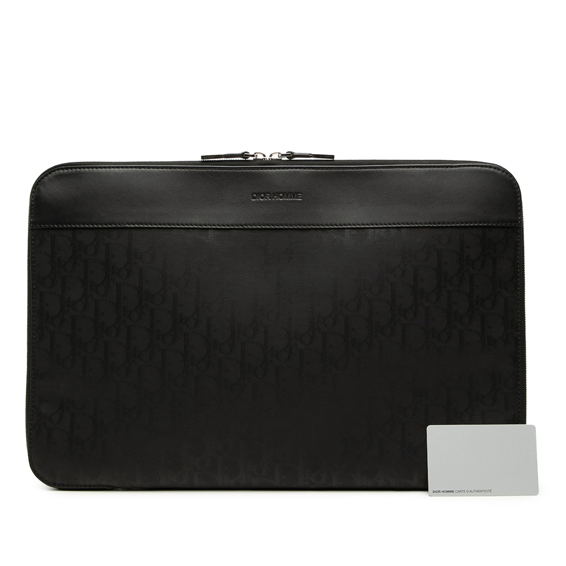 Dior Oblique Coated Canvas Homme Zip Laptop Sleeve