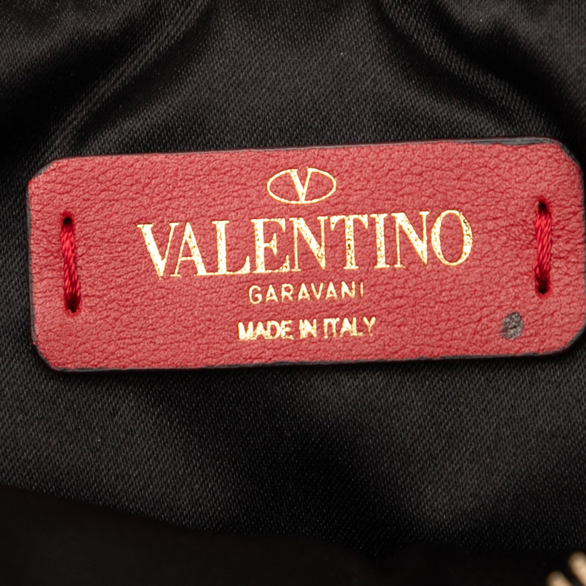 Valentino Leather Polka Dot Rockstud Clutch