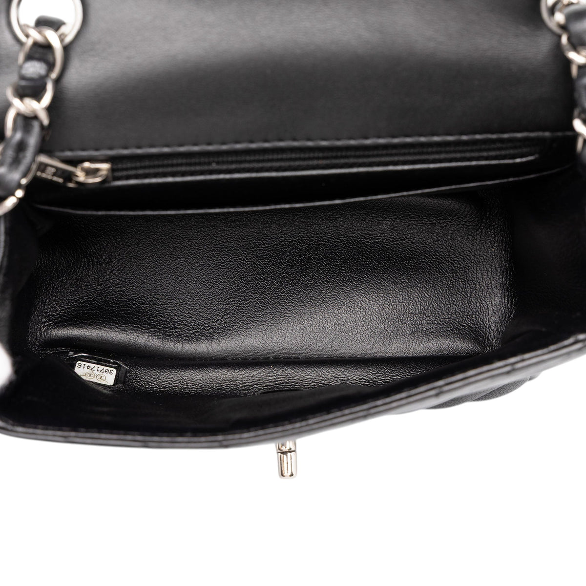 Chanel Mini Square Classic Chevron Lambskin Single Flap