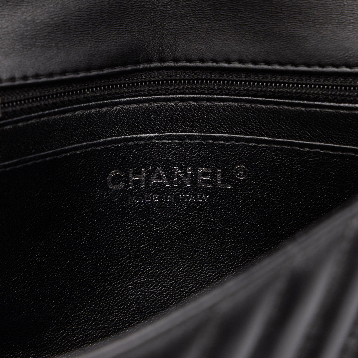 Chanel Mini Square Classic Chevron Lambskin Single Flap