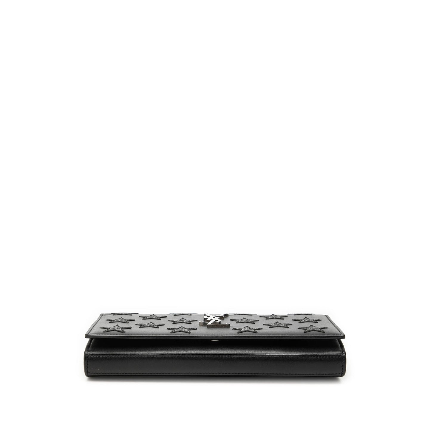Saint Laurent Calfskin Star Applique Classic Monogram Kate Wallet on Chain
