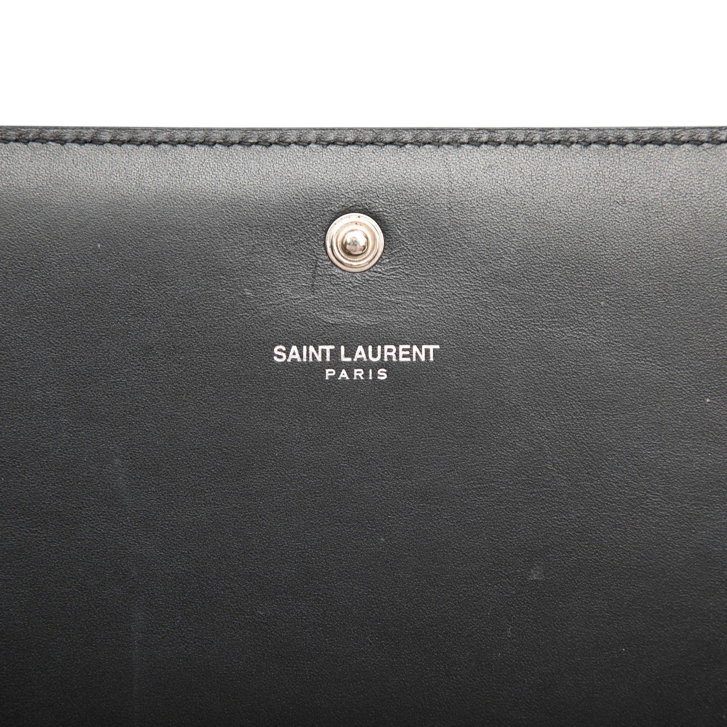 Saint Laurent Calfskin Star Applique Classic Monogram Kate Wallet on Chain