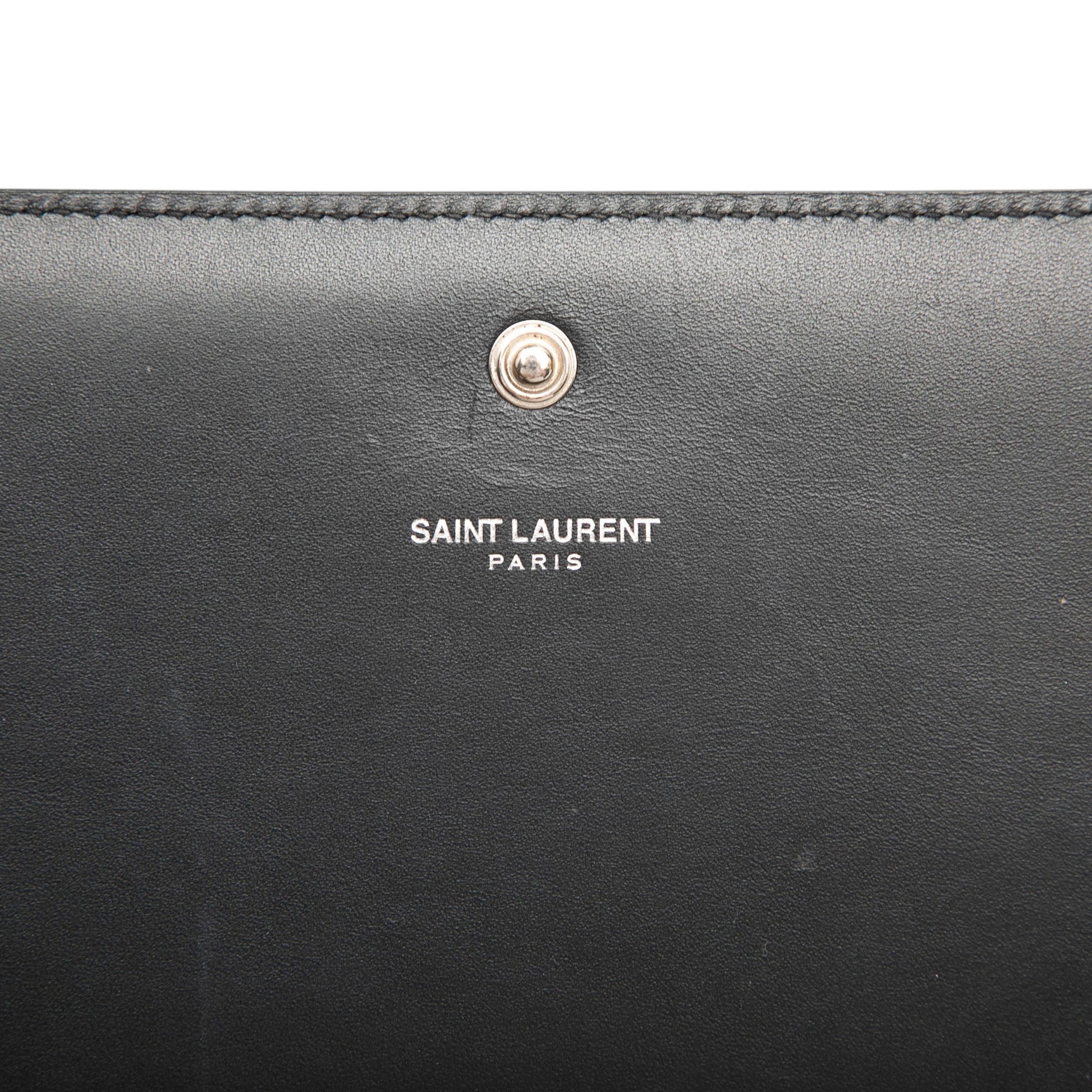 Saint Laurent Calfskin Star Applique Classic Monogram Kate Wallet on Chain