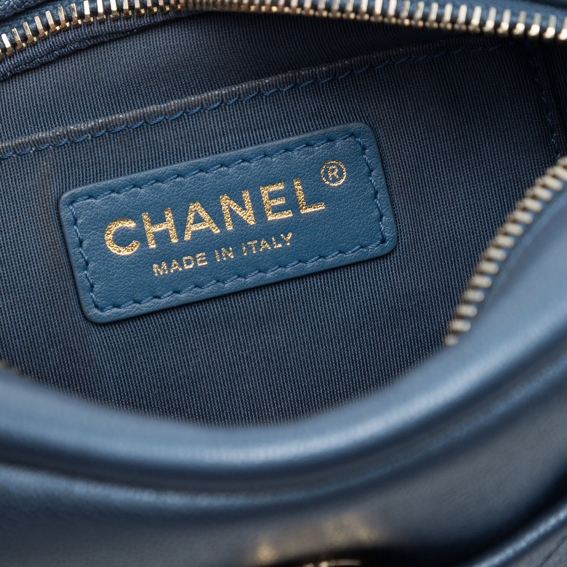 Chanel Small Quilted Metallic Goatskin Casual Trip Camera Bag
