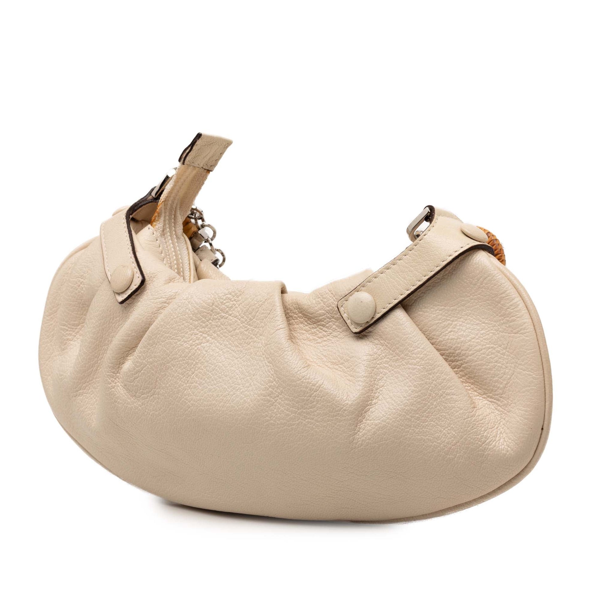 Ferragamo Leather Gancini Side Buckle Chain Hobo