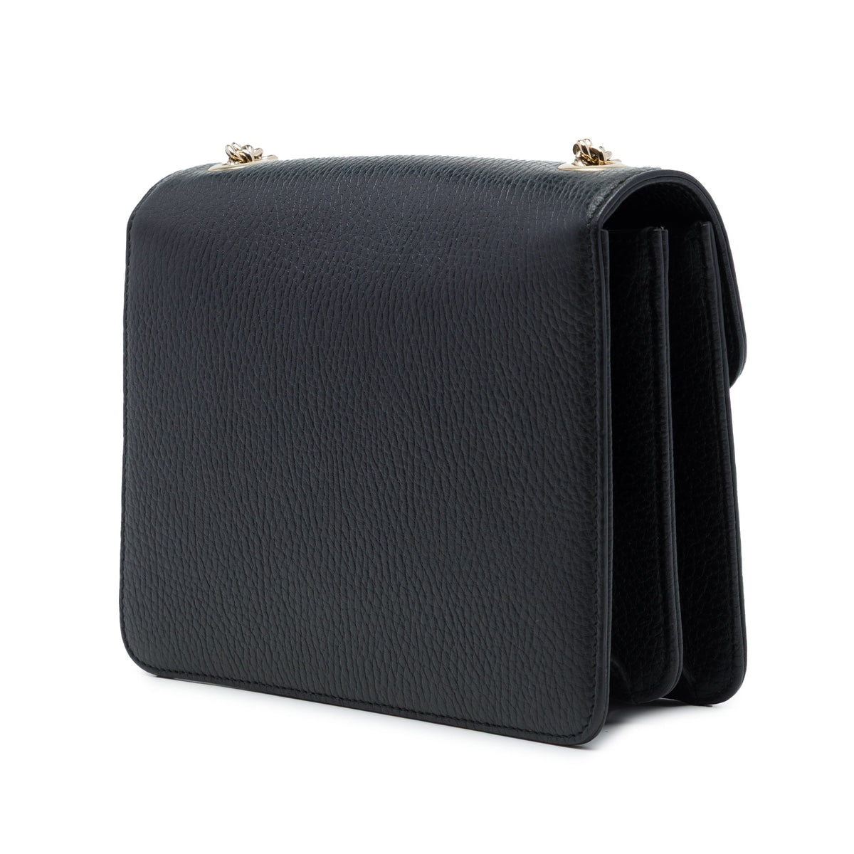 Gucci Small Dollar Calfskin Interlocking G Crossbody — Black