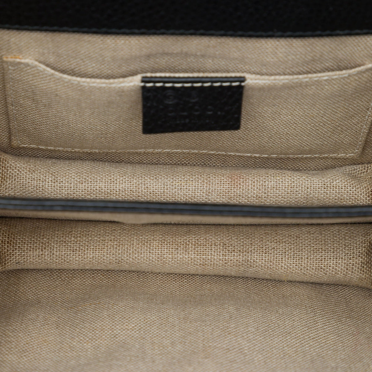 Gucci Small Dollar Calfskin Interlocking G Crossbody — Black
