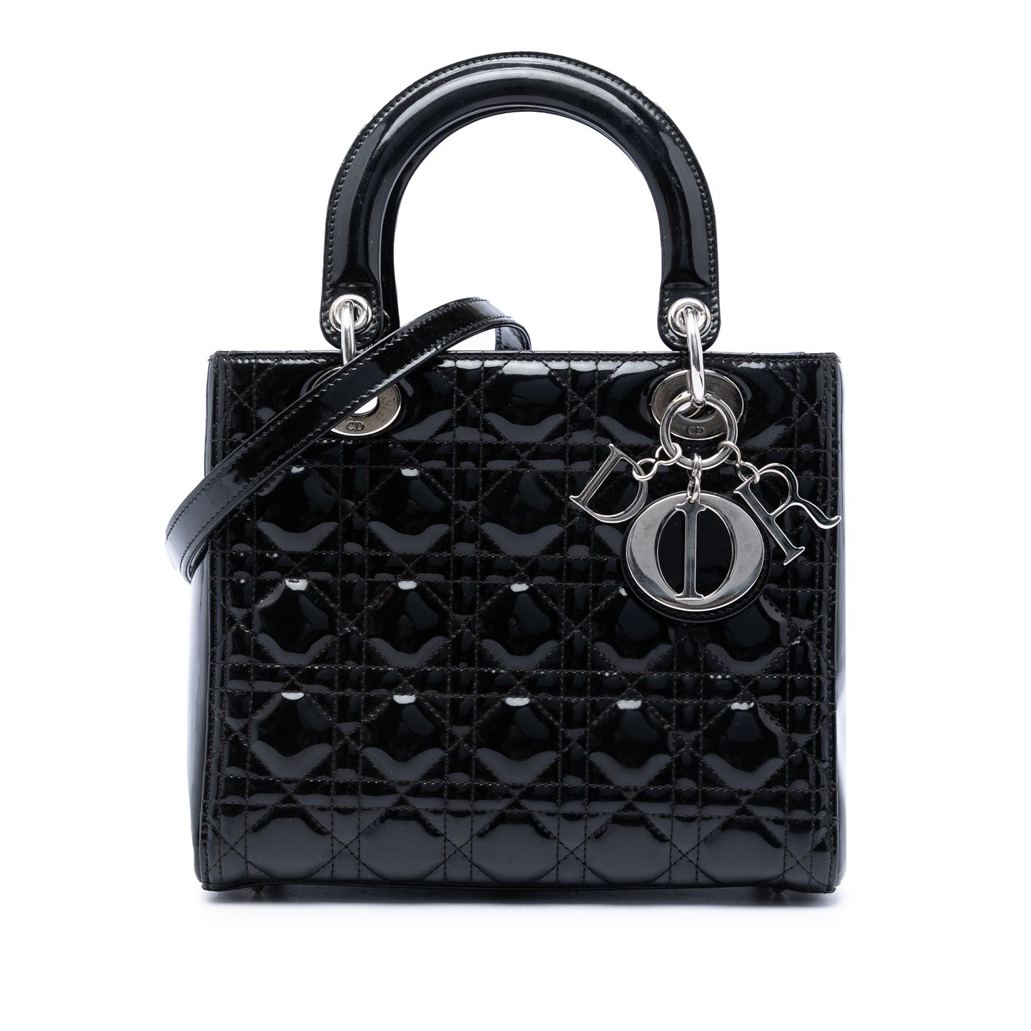 Dior Medium Patent Cannage Lady Dior