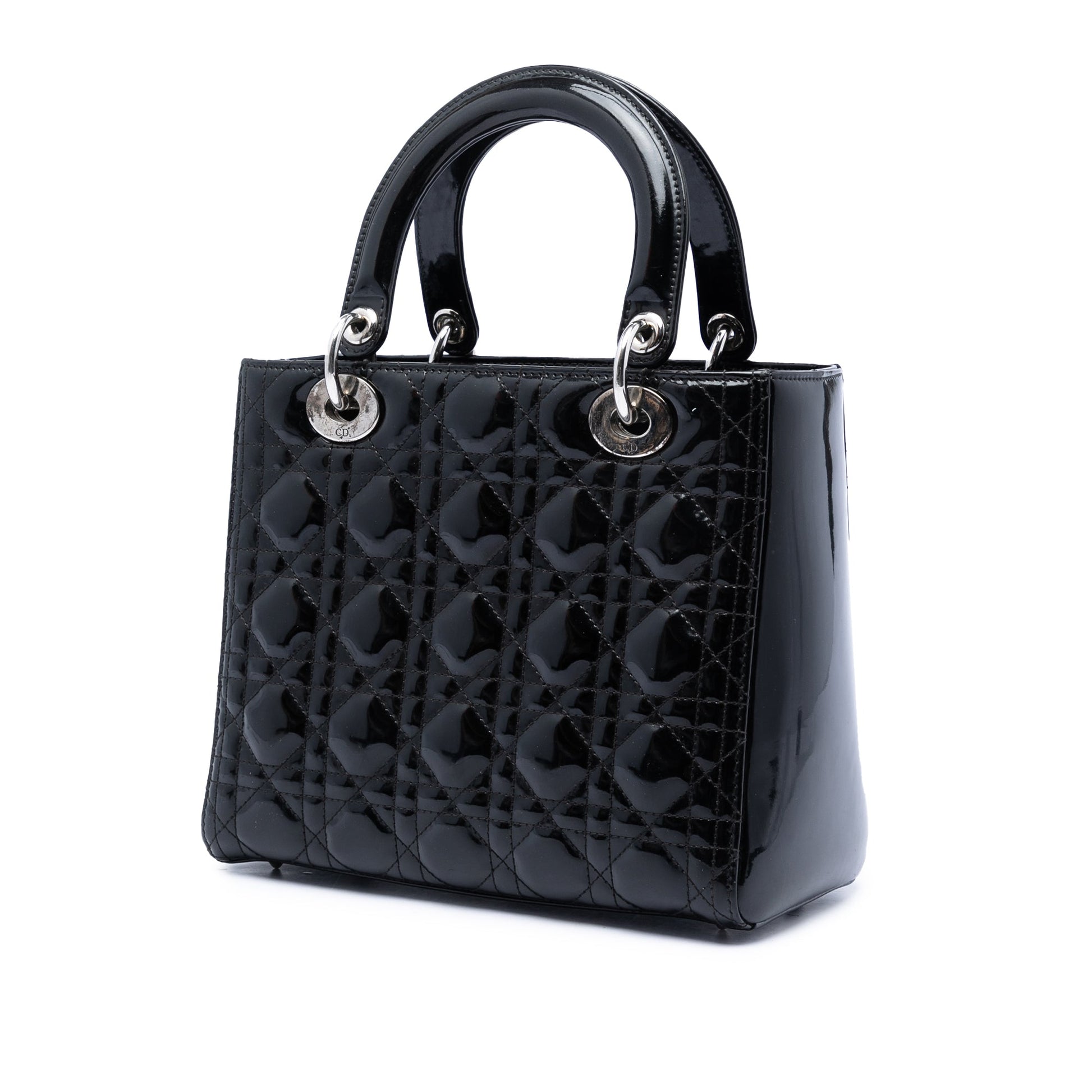 Dior Medium Patent Cannage Lady Dior