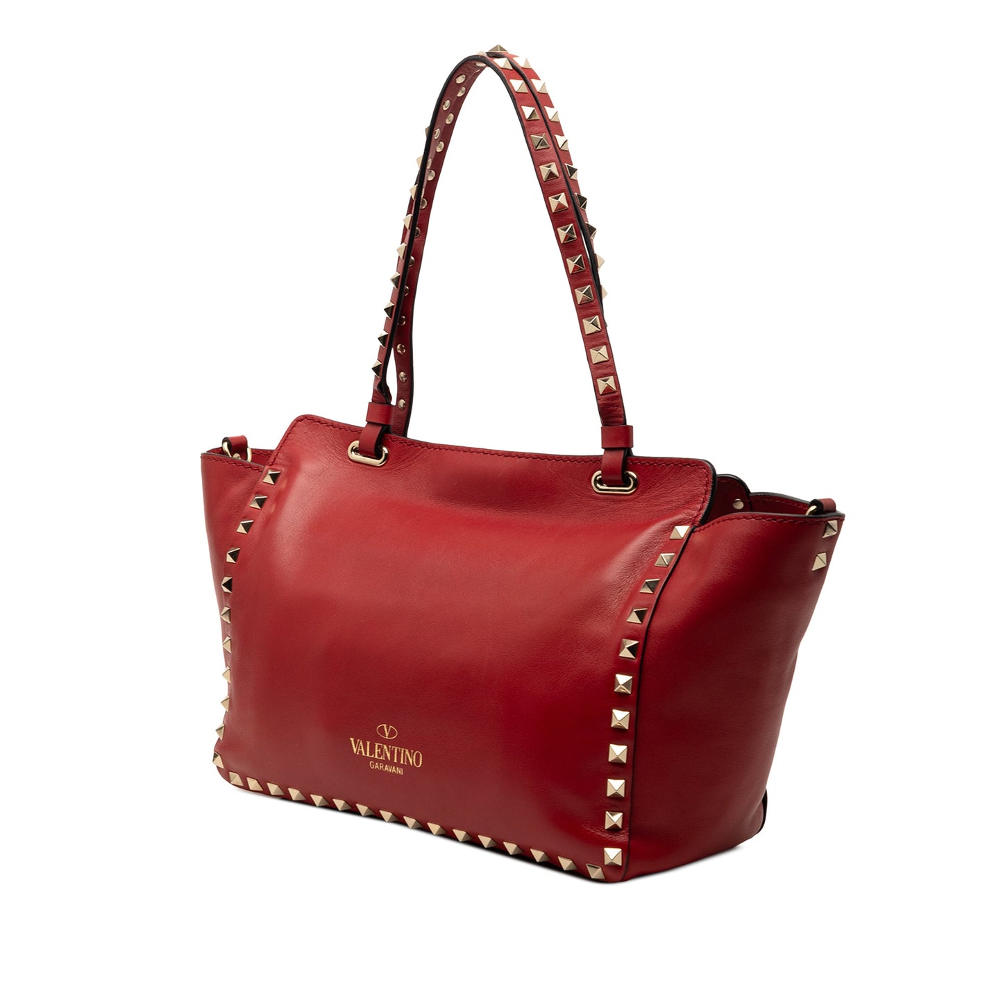 Valentino Small Leather Rockstud Trapeze Satchel